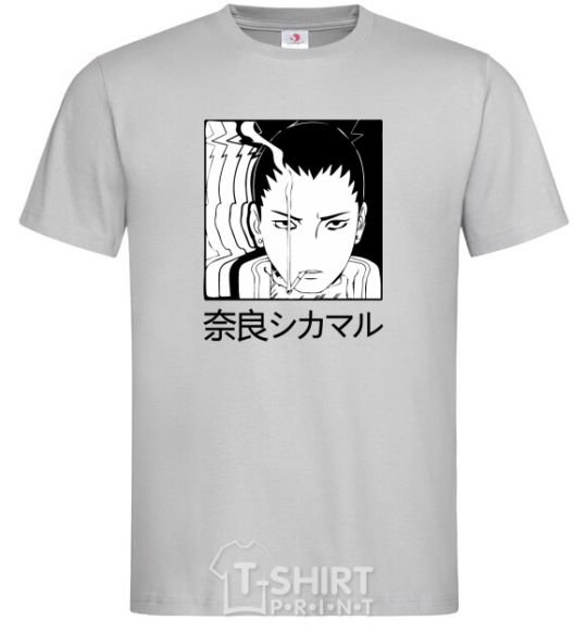 Men's T-Shirt Shikamaru grey фото