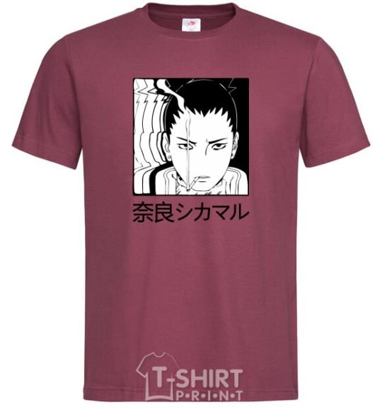Men's T-Shirt Shikamaru burgundy фото