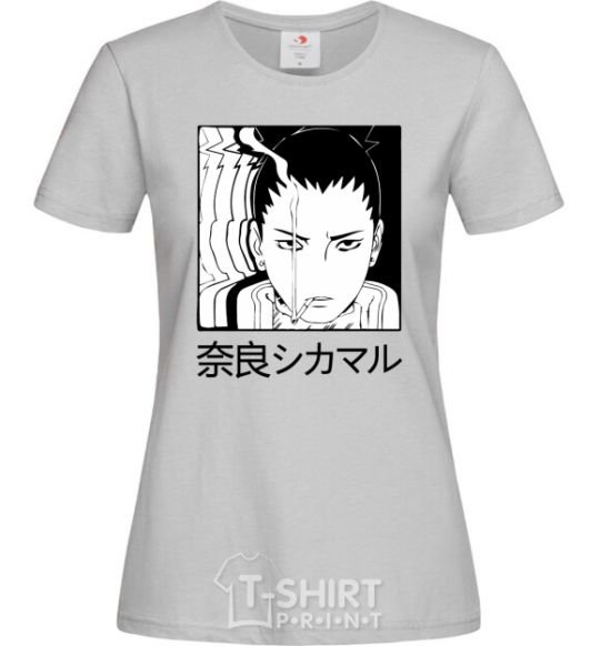 Women's T-shirt Shikamaru grey фото