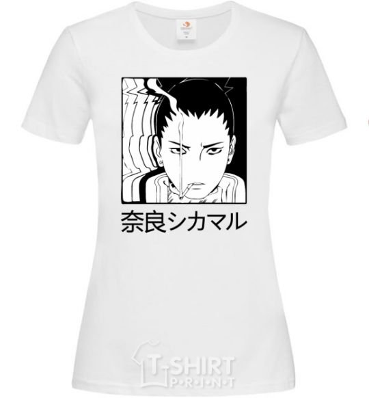 Women's T-shirt Shikamaru White фото