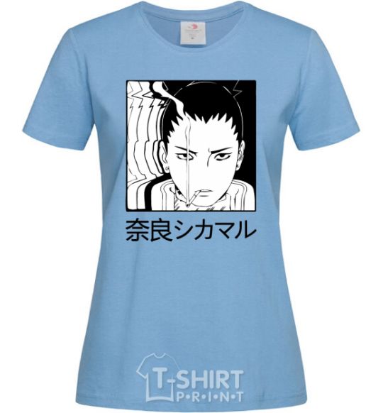 Women's T-shirt Shikamaru sky-blue фото