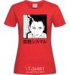 Women's T-shirt Shikamaru red фото