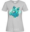 Women's T-shirt Among us turquoise grey фото