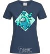 Women's T-shirt Among us turquoise navy-blue фото