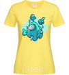 Women's T-shirt Among us turquoise cornsilk фото