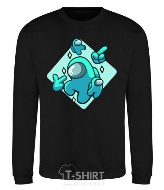 Sweatshirt Among us turquoise black фото