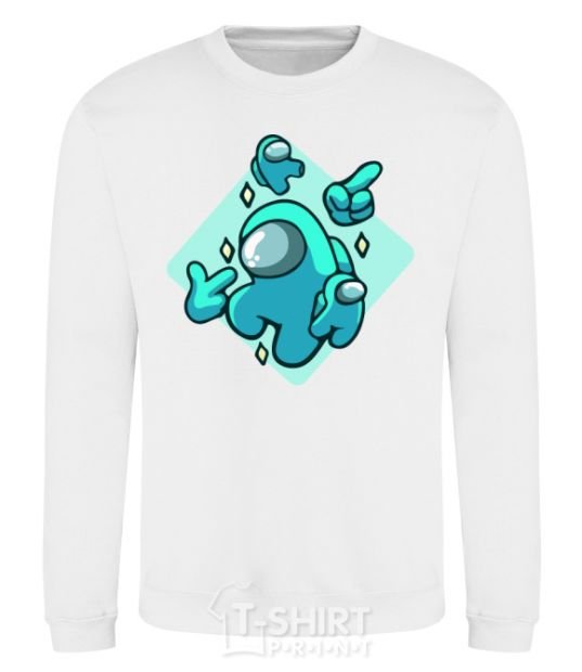 Sweatshirt Among us turquoise White фото