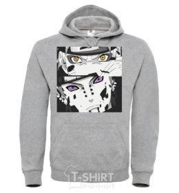Men`s hoodie Naruto eyes sport-grey фото