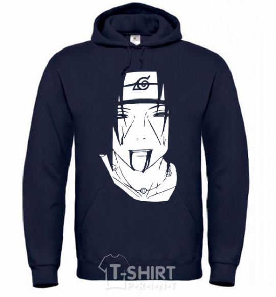 Men`s hoodie Itachi naruto navy-blue фото