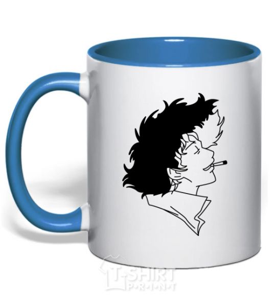 Mug with a colored handle Cowboy bepop royal-blue фото