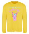 Sweatshirt You are llamazing yellow фото