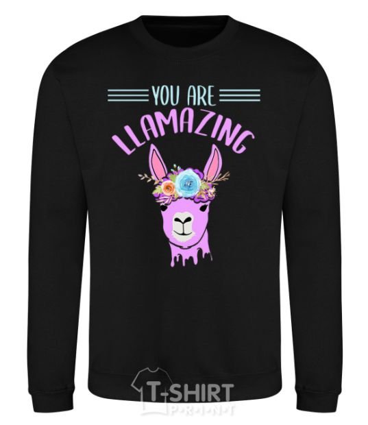 Sweatshirt You are llamazing black фото