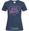 Women's T-shirt Girl power web navy-blue фото