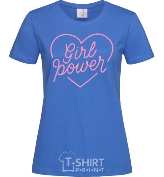 Women's T-shirt Girl power web royal-blue фото