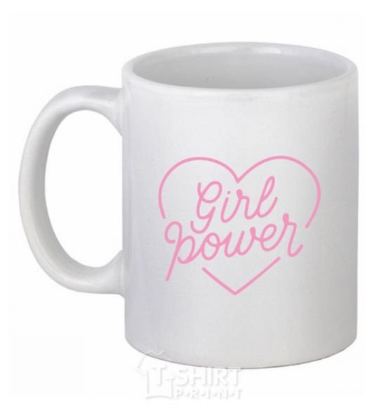 Чашка керамическая Girl power web Белый фото