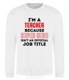 Sweatshirt Teacher super hero White фото