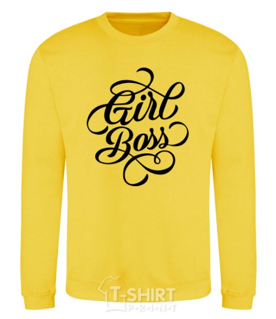 Sweatshirt Girl boss yellow фото