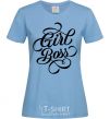 Women's T-shirt Girl boss sky-blue фото