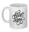 Ceramic mug Girl boss White фото