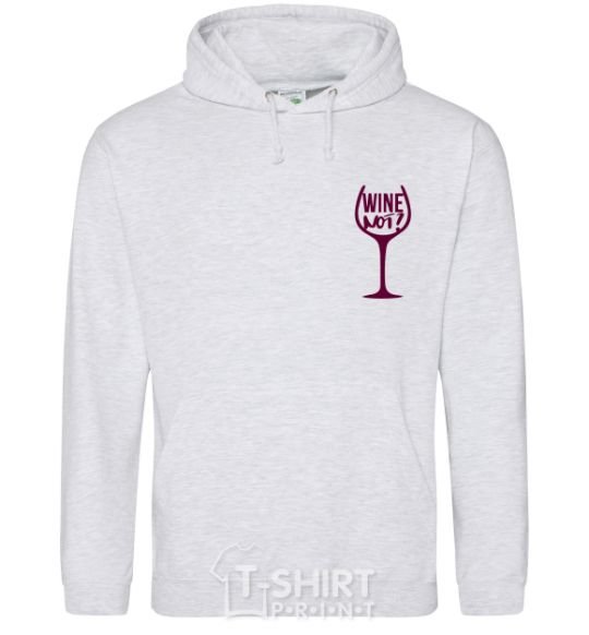 Men`s hoodie Wine not sport-grey фото