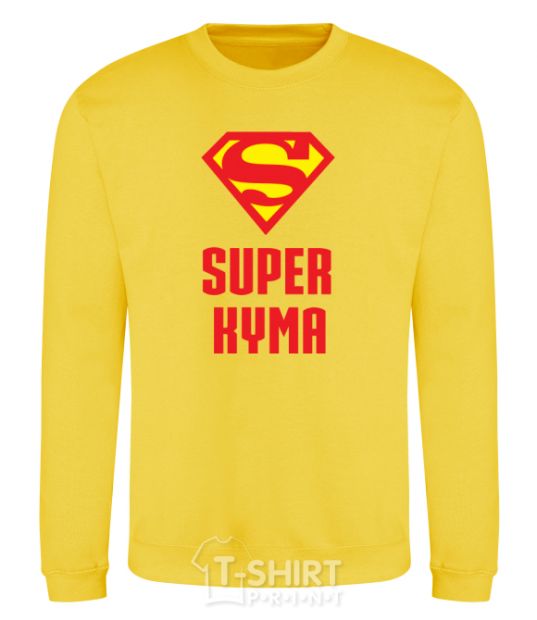 Sweatshirt Super godmother yellow фото
