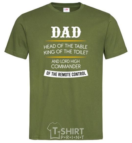 Men's T-Shirt Dad head and king millennial-khaki фото