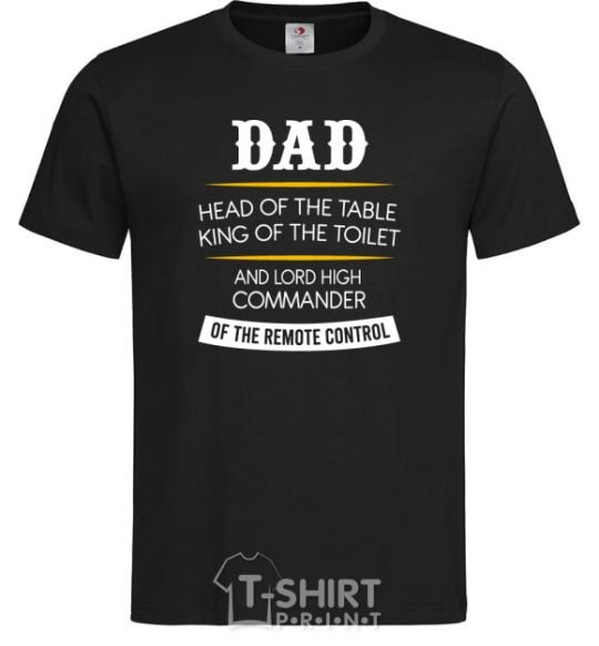 Men's T-Shirt Dad head and king black фото