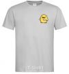 Men's T-Shirt A chicken with a knife grey фото