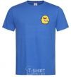 Men's T-Shirt A chicken with a knife royal-blue фото