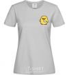 Women's T-shirt A chicken with a knife grey фото