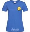 Women's T-shirt A chicken with a knife royal-blue фото