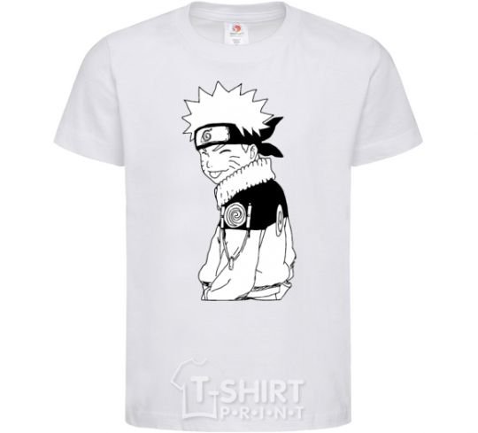 Kids T-shirt Naruto with a tongue White фото