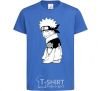 Kids T-shirt Naruto with a tongue royal-blue фото