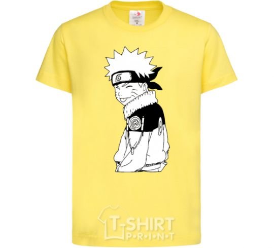 Kids T-shirt Naruto with a tongue cornsilk фото