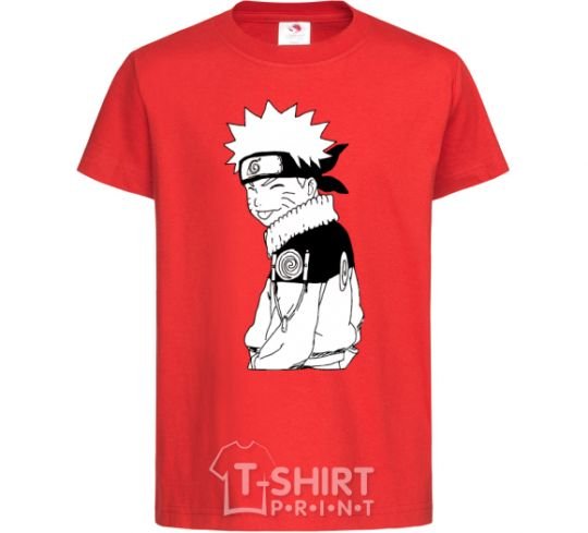 Kids T-shirt Naruto with a tongue red фото
