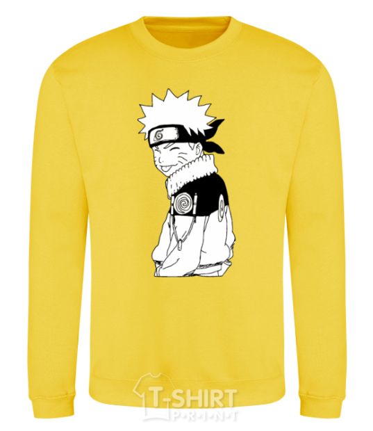 Sweatshirt Naruto with a tongue yellow фото