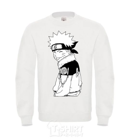 Sweatshirt Naruto with a tongue White фото