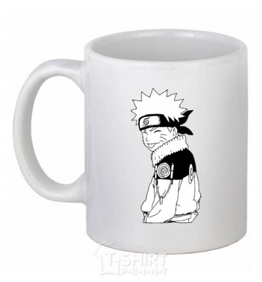 Ceramic mug Naruto with a tongue White фото