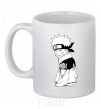 Ceramic mug Naruto with a tongue White фото