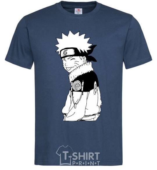 Men's T-Shirt Naruto with a tongue navy-blue фото
