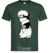 Men's T-Shirt Naruto with a tongue bottle-green фото