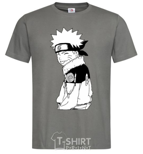 Men's T-Shirt Naruto with a tongue dark-grey фото