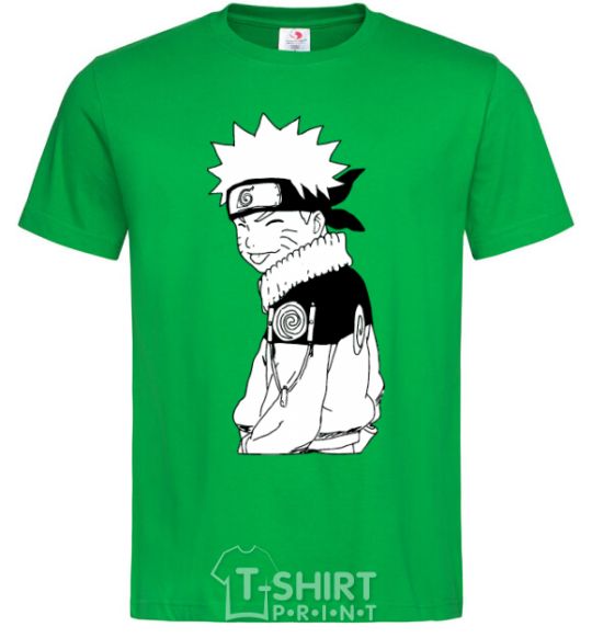 Men's T-Shirt Naruto with a tongue kelly-green фото