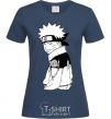 Women's T-shirt Naruto with a tongue navy-blue фото