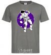 Men's T-Shirt An astronaut in round space dark-grey фото