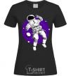 Women's T-shirt An astronaut in round space black фото