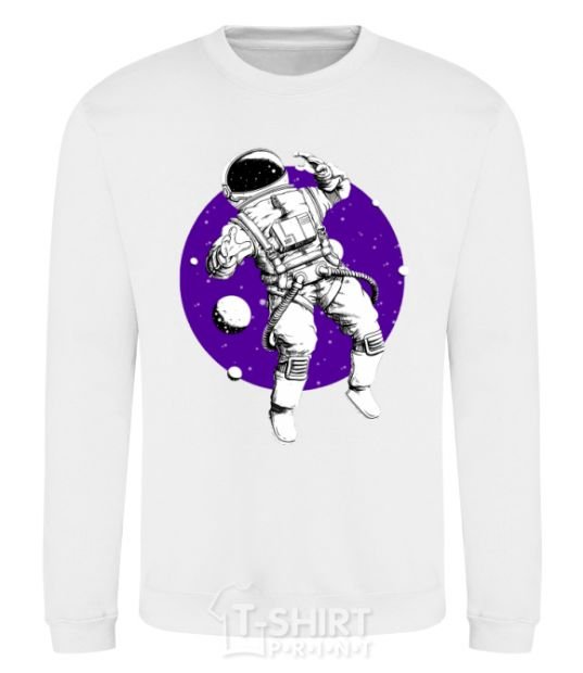 Sweatshirt An astronaut in round space White фото