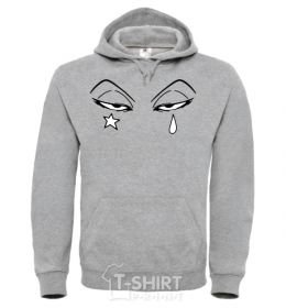 Men`s hoodie Anime star tear sport-grey фото