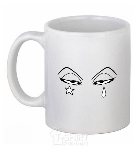 Ceramic mug Anime star tear White фото