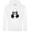 Men`s hoodie Anime kiba with a dog White фото